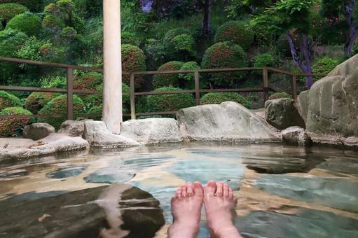 A tasteful open-air bath, JPG A tasteful open-air bath, hot spring, outdoor bath, bath, JPG