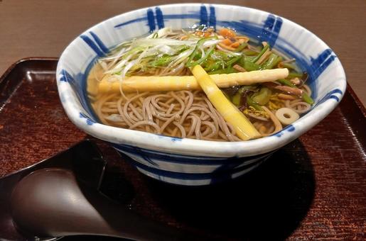 贅沢山菜の温そば 贅沢山菜の温そば 麺,麺類,蕎麦の写真素材