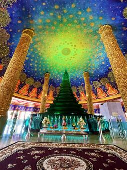 ワットパクナムの天井画２ ワット・パクナム,ガラス塔,マハーラチャモンコン大仏塔の写真素材