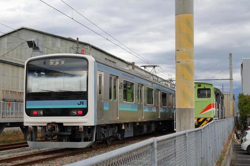 長野総合車両センター、元209系訓練車 jr,jr東日本,長野総合車両センターの写真素材
