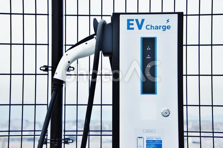 電気自動車・急速充電器（福岡） ev,電気自動車,充電の写真素材
