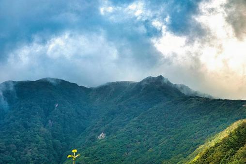 三瓶山の風景 しまね,登山,浸食の写真素材