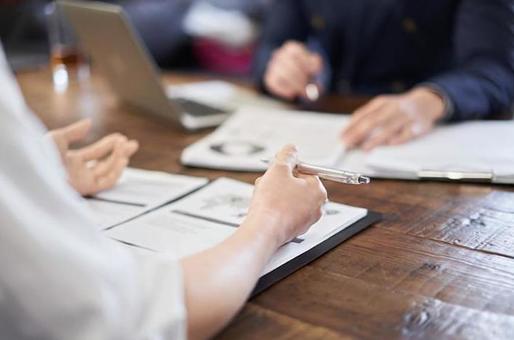 Hands of Asian business person to have a meeting, встреча, встреча, разговор, JPG