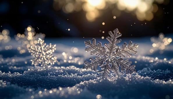 氷の結晶と冬の輝き 氷の結晶と冬の輝きの写真