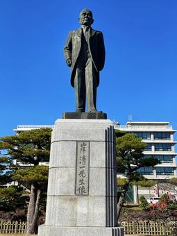 岸清一　銅像 岸清一,銅像,島根県庁の写真素材