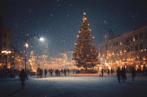 大きなクリスマスツリーができたよ！の写真