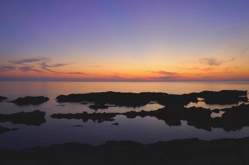 Photo, magic hour, evening landscape, evening, 