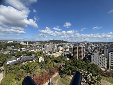 【風景写真】福山城天守閣からの眺めの写真