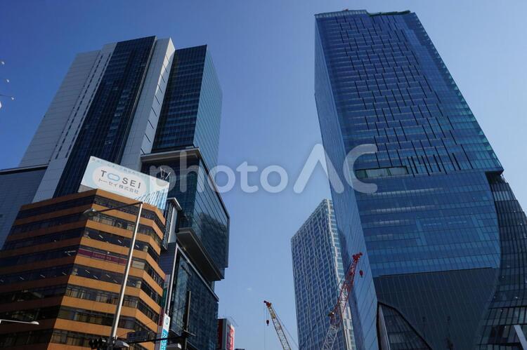 渋谷スクランブルスクエア　ヒカリエ　渋谷ストリームなどビル群 渋谷,ヒカリエ,スクランブルスクエアの写真素材