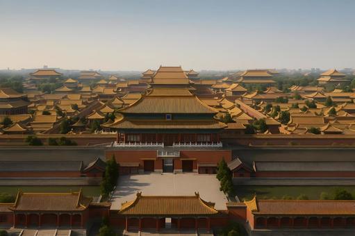 紫禁城の威容の写真