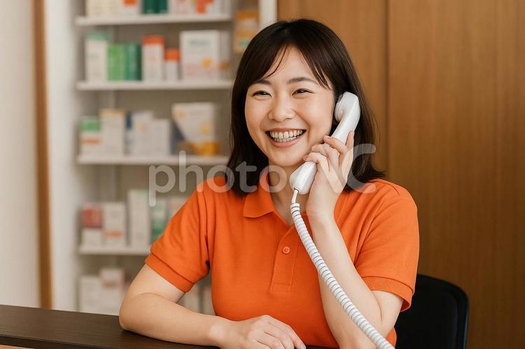 店舗の電話受付 店舗,電話受付,受付の写真素材