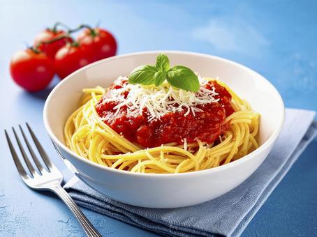 トマトソーススパゲティ　AI生成画像の写真
