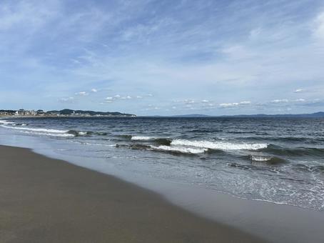 砂浜と波打ち際 砂浜と波打ち際 海,海岸,波打ち際の写真素材