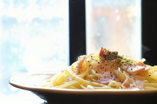 Carbonara pasta, Carbonara pasta, พาสต้า, อาหารอิตาลีเส้นยาว, อาหารเย็น,