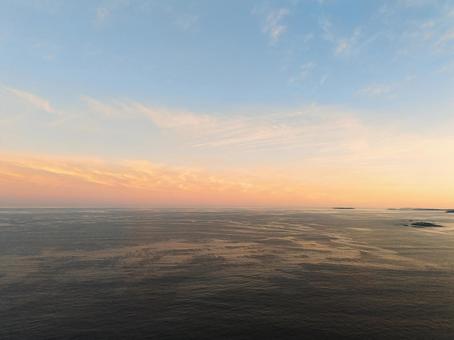 アルカディア国立公園の夕暮れ時の海 アルカディア国立公園の夕暮れ時の海 アルカディア,アメリカ,海外の写真素材