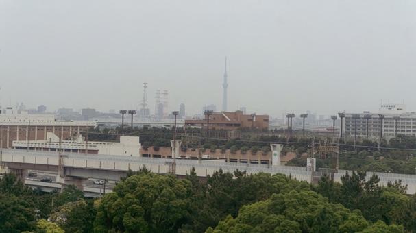 江戸川区の風景1 江戸川区の風景1 江戸川区,風景,上空写真の写真素材