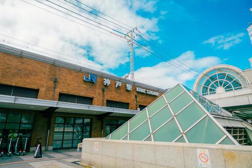 【兵庫】神戸駅の風景 兵庫,神戸,駅前の写真素材