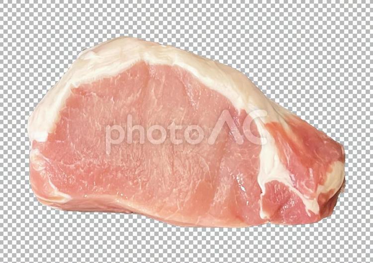 【PSD切り抜き】生の豚肉　正面より１枚 豚肉,肉,生肉の写真素材