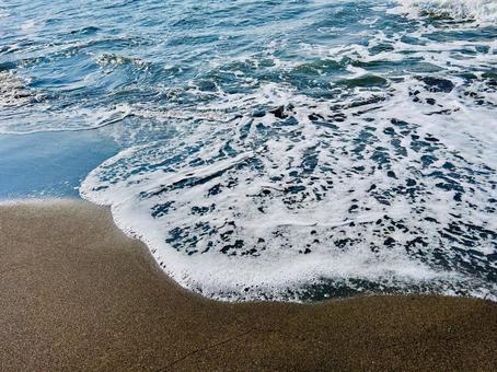 波打ち際 北海道,石狩市,あそびーちの写真素材