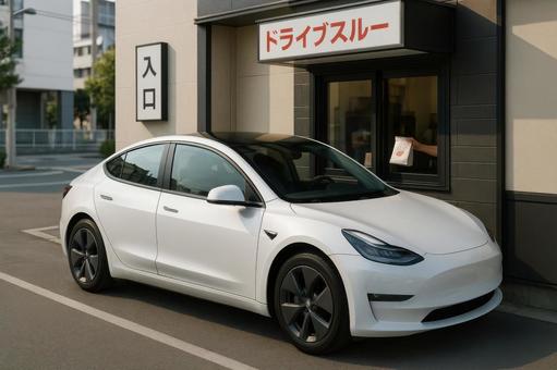 ドライブスルー利用EVの写真