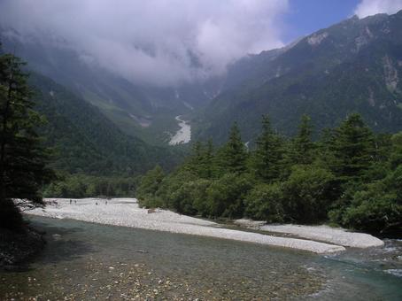 上高地 上高地 上高地,長野,川の写真素材