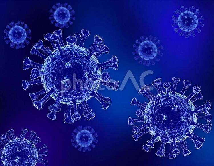 スパイクタンパクが特徴的なコロナウイルス コロナウイルス,ウイルス,新型コロナの写真素材