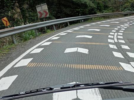 カーブした道 カーブ,道路,運転の写真素材