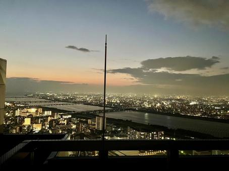 大阪の夕暮れ 大阪の夕暮れの写真