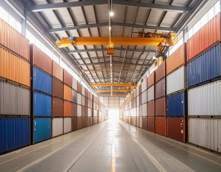 物流倉庫の様子の写真