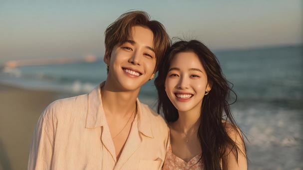 愛し合う二人の優しい眼差しの写真