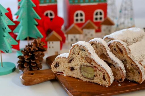 クリスマスシュトーレン② シュトーレン,クリスマス,食べ物の写真素材