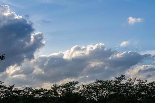 Summer sky and clouds, JPG