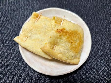 油揚げの納豆はさみ焼き 油揚げの納豆はさみ焼き,油揚げ,納豆料理の写真素材