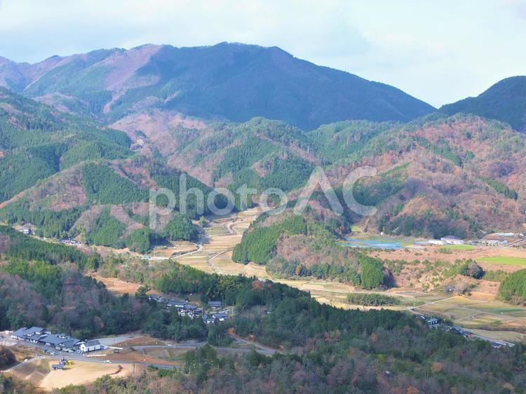 竹田城からの眺望　冬 風景,景色,眺望の写真素材
