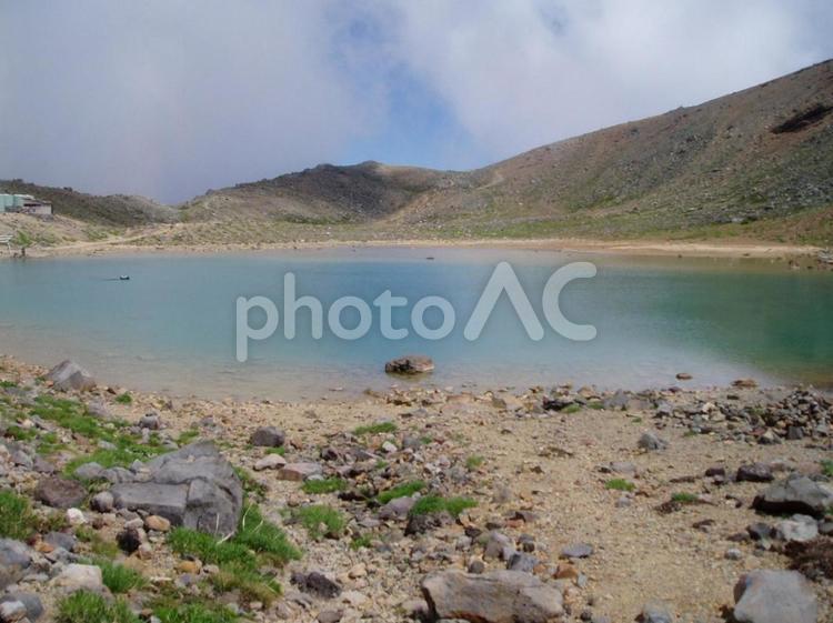 木曽御嶽山　池 木曽,御嶽山,登山の写真素材