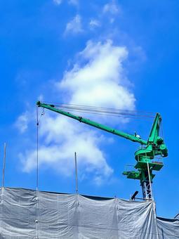 工事中の空 工事中の空の写真