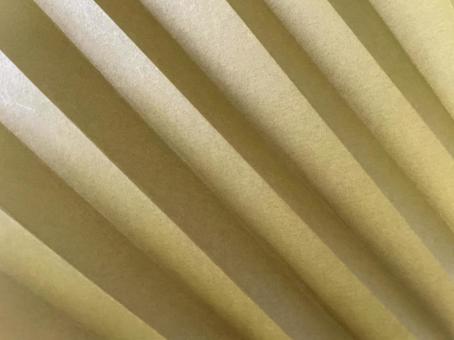 折り紙の折り目のテクスチャ（黄系）７ 折り目,山折り,谷折りの写真素材