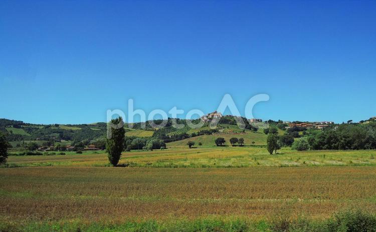 イタリアの風景 イタリア,郊外,田舎の写真素材