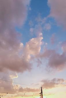 秋の夕焼け 秋の夕焼けの写真