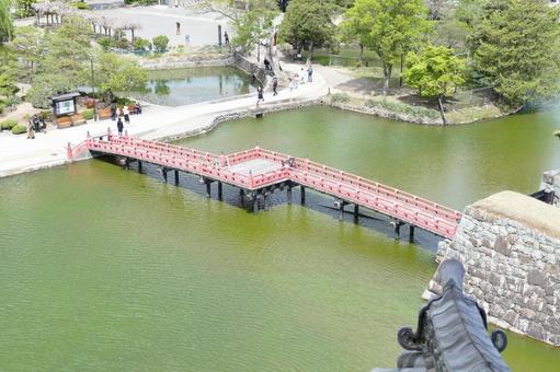松本城から　長野県 松本城,城,城下町の写真素材