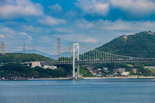 福岡県　関門橋と門司港の美しい風景 門司港,関門橋,北九州の写真素材