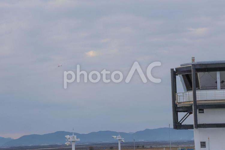 佐賀空港の窓から見た景色 飛行機,空港,航空機の写真素材