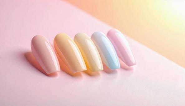 パステルトーンに輝く指先のアート パステルトーンに輝く指先のアートの写真
