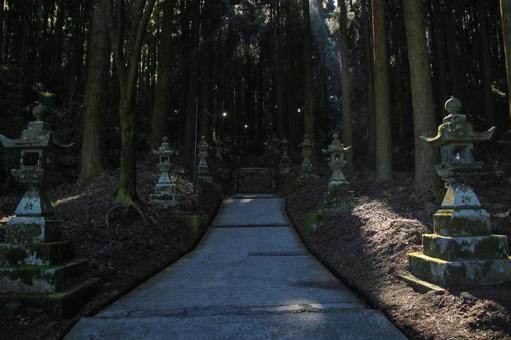 熊本県高森町 上色見熊野座神社 参道 熊本県高森町 上色見熊野座神社 参道の写真