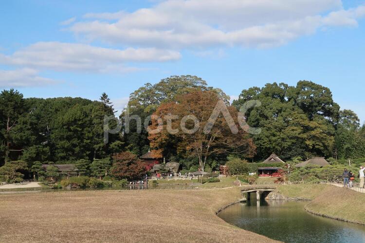 後楽園の敷地内 公園,庭園,武家屋敷の写真素材