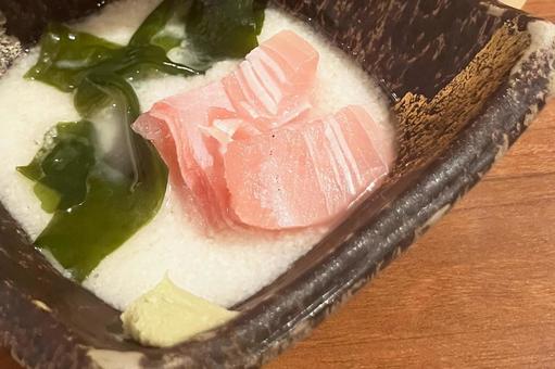 まぐろの山かけ まぐろ,とろろ,自然薯の写真素材