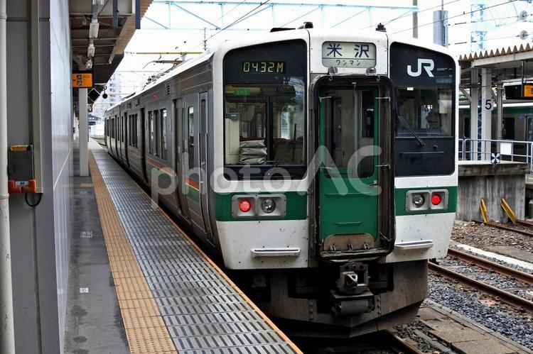 719系普通列車停車中 719系,jr東日本,普通列車の写真素材