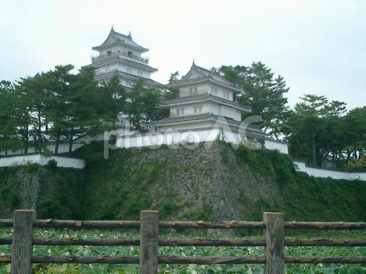 島原城の天守閣と巽櫓 島原城の写真素材