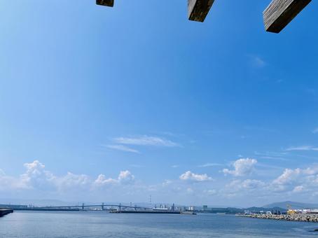 松下海岸から見る小名浜港 松下海岸から見る小名浜港 松下海岸,いわき市,小名浜の写真素材