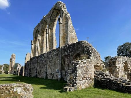 Bayham Abbey Bayham Abbey ヨーロッパ,イギリス,廃墟の写真素材